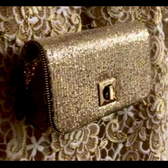 Gold should/ clutch purse - Picture 1 of 1